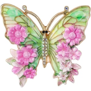 image:imageVintage Enamel Butterfly Floral Brooch for Women Colorful Crystal Rhinestone Flower Butterfly Pin Retro Art Deco Brooch for Clothing Bags Wedding Party Jewelry GiftPurple