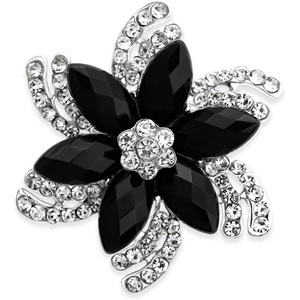 image:imageVintage Flower Brooch for WomenBlack