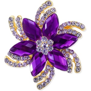 image:imageVintage Flower Brooch for WomenPurple
