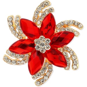 image:imageVintage Flower Brooch for WomenRed