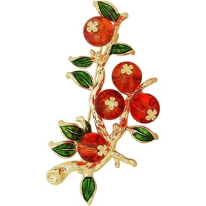 image:imageWCRAZYE Pearl Flower Brooches Pin for Women Girls Gold Plated Fashion Elegant Green Leaf Botanical Floral Lapel Brooch Dress Accessories Cute Wedding Valentines Day Birthday Jewelry Gift SouvenirFlower Brooch 3