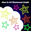 image:image48 Pieces Neon Glow Star Stickers Colorful Hollow Star Stickers Glow Twinkle Cutouts Party Supplies Hanging Decor for Neon Birthday Party Graduation Wedding Ramadan