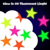 image:image48 Pieces Neon Glow Star Stickers Colorful Hollow Star Stickers Glow Twinkle Cutouts Party Supplies Hanging Decor for Neon Birthday Party Graduation Wedding Ramadan