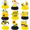 image:imageOutus 9 Pcs Bee Baby Shower Centerpieces Honeycomb Party Decorations