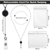 image:imageOutus 2 Pack Retractable Badge Lanyard with ID Holders Gold SilverBlack  Gray