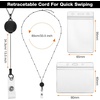 image:imageOutus 2 Pack Retractable Badge Lanyard with ID Holders Gold SilverBlack  Silver