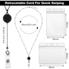 image:imageOutus 2 Pack Retractable Badge Lanyard with ID Holders Gold SilverBlack