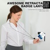 image:imageOutus 2 Pack Retractable Badge Lanyard with ID Holders Gold SilverBlack