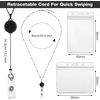 image:imageOutus 2 Pack Retractable Badge Lanyard with ID Holders Gold SilverGold  Black