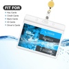 image:imageOutus 2 Pack Retractable Badge Lanyard with ID Holders Gold SilverGold  Black