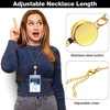 image:imageOutus 2 Pack Retractable Badge Lanyard with ID Holders Gold SilverGold
