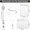 image:imageOutus 2 Pack Retractable Badge Lanyard with ID Holders Gold SilverGray  Silver