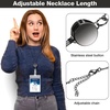 image:imageOutus 2 Pack Retractable Badge Lanyard with ID Holders Gold SilverGray  Silver