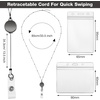 image:imageOutus 2 Pack Retractable Badge Lanyard with ID Holders Gold SilverGray