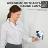 image:imageOutus 2 Pack Retractable Badge Lanyard with ID Holders Gold SilverGray