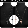 image:imageOutus 2 Pack Retractable Badge Lanyard with ID Holders Gold SilverRose Gold  Black