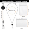 image:imageOutus 2 Pack Retractable Badge Lanyard with ID Holders Gold SilverRose Gold  Black