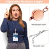 image:imageOutus 2 Pack Retractable Badge Lanyard with ID Holders Gold SilverRose Gold  Black