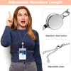 image:imageOutus 2 Pack Retractable Badge Lanyard with ID Holders Gold SilverRose Gold  Silver