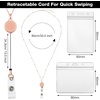 image:imageOutus 2 Pack Retractable Badge Lanyard with ID Holders Gold SilverRose Gold