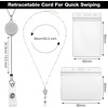 image:imageOutus 2 Pack Retractable Badge Lanyard with ID Holders Gold SilverSilver