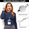 image:imageOutus 2 Pack Retractable Badge Lanyard with ID Holders Gold SilverSilver