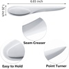 image:imageOutus 3 Pcs Point Turner Seam Creaser Tool for Sewing Quilting Pressing Seams and Marking Fabric Plastic Point Turner with Seam Creasing Edge for Dressmaking Tailoring CraftingWhite Black and RedWhite