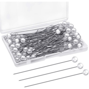 image:imageOutus 100 Pieces Boutonniere Pins Pearl Pins for Bouquet Faux Pearl Wedding