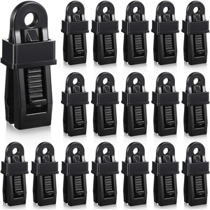 image:imageOutus 20 Pcs Tarp Clips Heavy Duty Plastic Clamps for Pool TarpsBlackBlack
