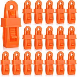 image:imageOutus 20 Pcs Tarp Clips Heavy Duty Plastic Clamps for Pool TarpsBlackOrange