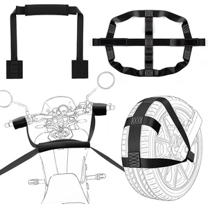 image:imageOutus Universal Motorcycle Transport Tie Down Straps Set RedBlack
