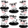 image:imageOutus 8 Pieces Cow Honeycomb Centerpieces 3D Cow Party Decoration for Tables Farm Animal Barn Party Supplies for Western Theme Birthday