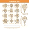 image:image14 Pcs Crystal Flower Brooch Pin Sets Gold Crystal Brooches Pearl Wedding Bouquet kit Set for Women DIY Craft Party