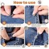 image:image20 PCS Women Shirt Brooch Buttons NoSew Invisible Pearl Brooch Buttons Cover Up Lapel Pins Blouse Modesty Pin Prevent Accidental Exposure Decorative Pins for DIY Cardigan Bag Dress Clothes