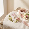 image:image3 PS Womens elegant flower brooch vintage enamel corsage coat and suit pendant necklace jasmine rhinestone lily pink rose bouquet