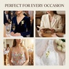 image:image3 PS Womens elegant flower brooch vintage enamel corsage coat and suit pendant necklace jasmine rhinestone lily pink rose bouquet