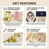 image:image3 PS Womens elegant flower brooch vintage enamel corsage coat and suit pendant necklace jasmine rhinestone lily pink rose bouquet