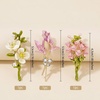 image:image3 PS Womens elegant flower brooch vintage enamel corsage coat and suit pendant necklace jasmine rhinestone lily pink rose bouquet