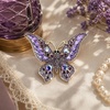 image:imageButterfly Brooch Pin for WomenElegant Purple Crystal Butterfly Lapel Pins