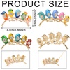 image:imageHonbay 3PCS Colorful Little Birds Brooch Pins Enamel Alloy Sparkling Rhinestones Cute Animal Birdie Brooches Little Birds Breastpin Lapel Pins Hat Scarf Shawl Sweater Cardigan Clips