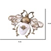 image:imageKnighthood Matte Golden Bee Brooch Pin with Enameled Crystal amp Rhinestone Details  Fashion Lapel Pin for Men amp Women