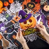 image:imageOutus 12 Pcs Halloween Cutouts Pumpkin Bat Witch Wall DecorCute Style