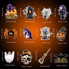 image:imageOutus 12 Pcs Halloween Cutouts Pumpkin Bat Witch Wall DecorCute Style