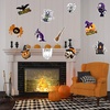image:imageOutus 12 Pcs Halloween Cutouts Pumpkin Bat Witch Wall DecorCute Style