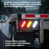 image:imageOutus 2 Pcs Metal Triple Oval Trailer Light Box Black Carbon SteelBlack
