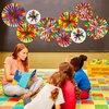 image:imageOutus 9 Pcs Puzzle Pieces Bulletin Board Classroom Decorations Paper Fans Colorful Puzzles Paper Accents Welcome Back to School Bulletin Board Set for Baby Nursery Bedroom Sunday School Wall Decor
