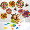 image:imageOutus 9 Pcs Puzzle Pieces Bulletin Board Classroom Decorations Paper Fans Colorful Puzzles Paper Accents Welcome Back to School Bulletin Board Set for Baby Nursery Bedroom Sunday School Wall Decor