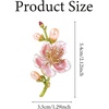 image:imagePink Flower Brooches for Women Elegant Peach Blossom Cz Crystal Faux Pearl Enamel Lapel Pin for Wedding Party