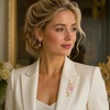 image:imagePink Flower Brooches for Women Elegant Peach Blossom Cz Crystal Faux Pearl Enamel Lapel Pin for Wedding Party