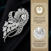 image:imageRhinestone Brooch for Women Large Clear Vintage Crystal Flower Bouquet Pin Elegant Broach for Dresses Fashion Jewelry Diamond Pins for Special Occasions and Clothing